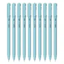 Hauser XO 0.7mm Ball Pen Box Pack | Sleek Body & Minimalistic Design | Matt Finish & Solid Body Type | Low Viscosity Ink With Ultra Durable Tip | Blue Ink, Pack of 10 Pens